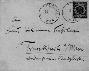 825. An Johanna Keßler: Faksimile: Briefumschlag