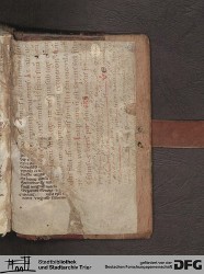 Nachblatt Ir mit Sakramentar-Fragment sowie Teil von Blatt 250