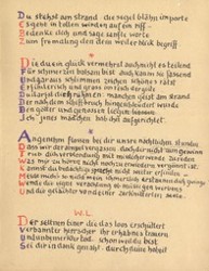 Stefan George: Das Jahr der Seele. Faksimile der Handschrift, S. 27.