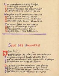 Stefan George: Das Jahr der Seele. Faksimile der Handschrift, S. 11.