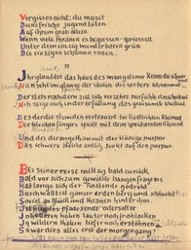 Stefan George: Das Jahr der Seele. Faksimile der Handschrift, S. 20.