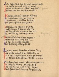 Stefan George: Das Jahr der Seele. Faksimile der Handschrift, S. 41.