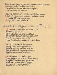 Stefan George: Das Jahr der Seele. Faksimile der Handschrift, S. 19.