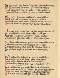 Stefan George: Das Jahr der Seele. Faksimile der Handschrift, S. 2.