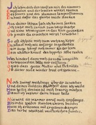 Stefan George: Das Jahr der Seele. Faksimile der Handschrift, S. 9.