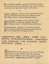 Stefan George: Das Jahr der Seele. Faksimile der Handschrift, S. 26.