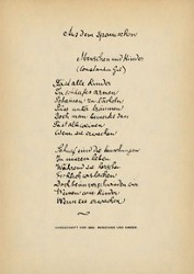 Handschrift von 1888: Menschen und Kinder (GAW 1, S. 134)