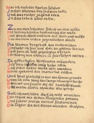 Stefan George: Das Jahr der Seele. Faksimile der Handschrift, S. 17.
