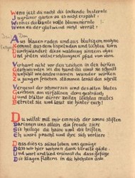 Stefan George: Das Jahr der Seele. Faksimile der Handschrift, S. 12.