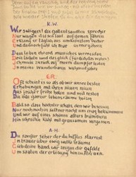 Stefan George: Das Jahr der Seele. Faksimile der Handschrift, S. 29.