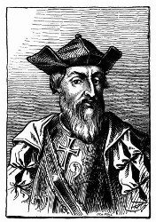 Vasco da Gama. (Facsimile. Alter Kupferstich.) (S. 225.)