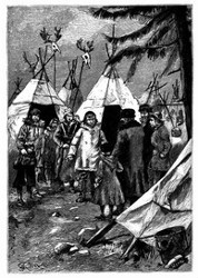 Die Familie Cascabel wollte sich mit den Eingeborenen in Verbindung setzen. (Seite 147.)
