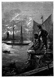 Pescade und Matifu betrachteten das Schiff mit Neugierde. (S. 183.)