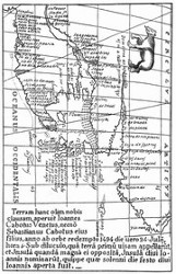 Karte der Entdeckungen der Cabot's (Vater und Sohn).