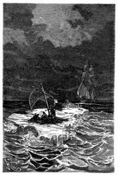 Ein dänischer Wallfischfahrer nimmt die Reisenden auf. (S. 518.)