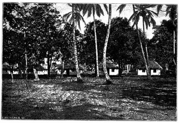 Die Missionshäuser von Maloa auf Upolu (Samoa-Insel).