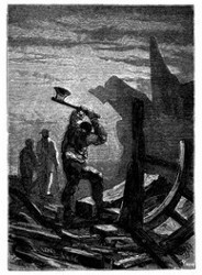 Bell zerlegt Altamont's Schiff. (S. 395.)