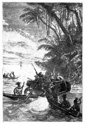 Abel Tasman von Neu-Seeländern angegriffen. (S. 515.)