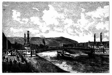 Wien, Franz Josef-Kai mit der Stephanie-Brücke.