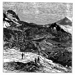Pfad über den Gletscher der Bossons. (S. 260.)