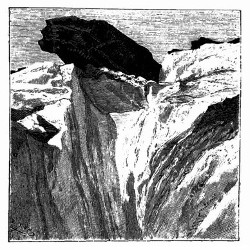 Gletscherspalten von unermeßlicher Tiefe und Séracs. (S. 261.)